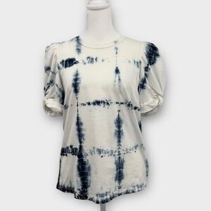 A.L.C. Tie-Dye T-Shirt in White and Blue Women’s Size S